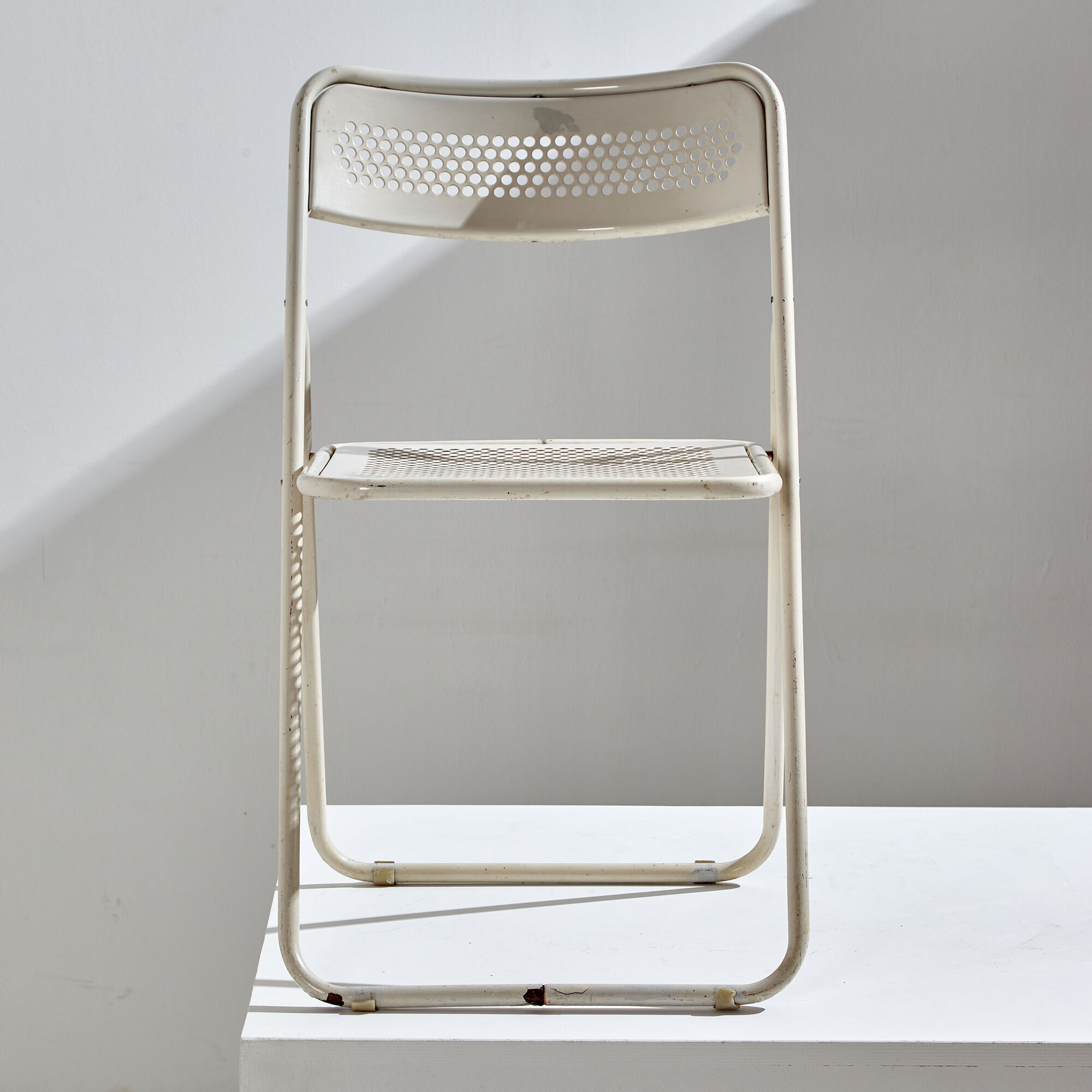 White Metal Folding Chair