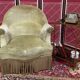 Almond green toad armchair