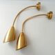 Pair of vintage 1970 solid brass appliques