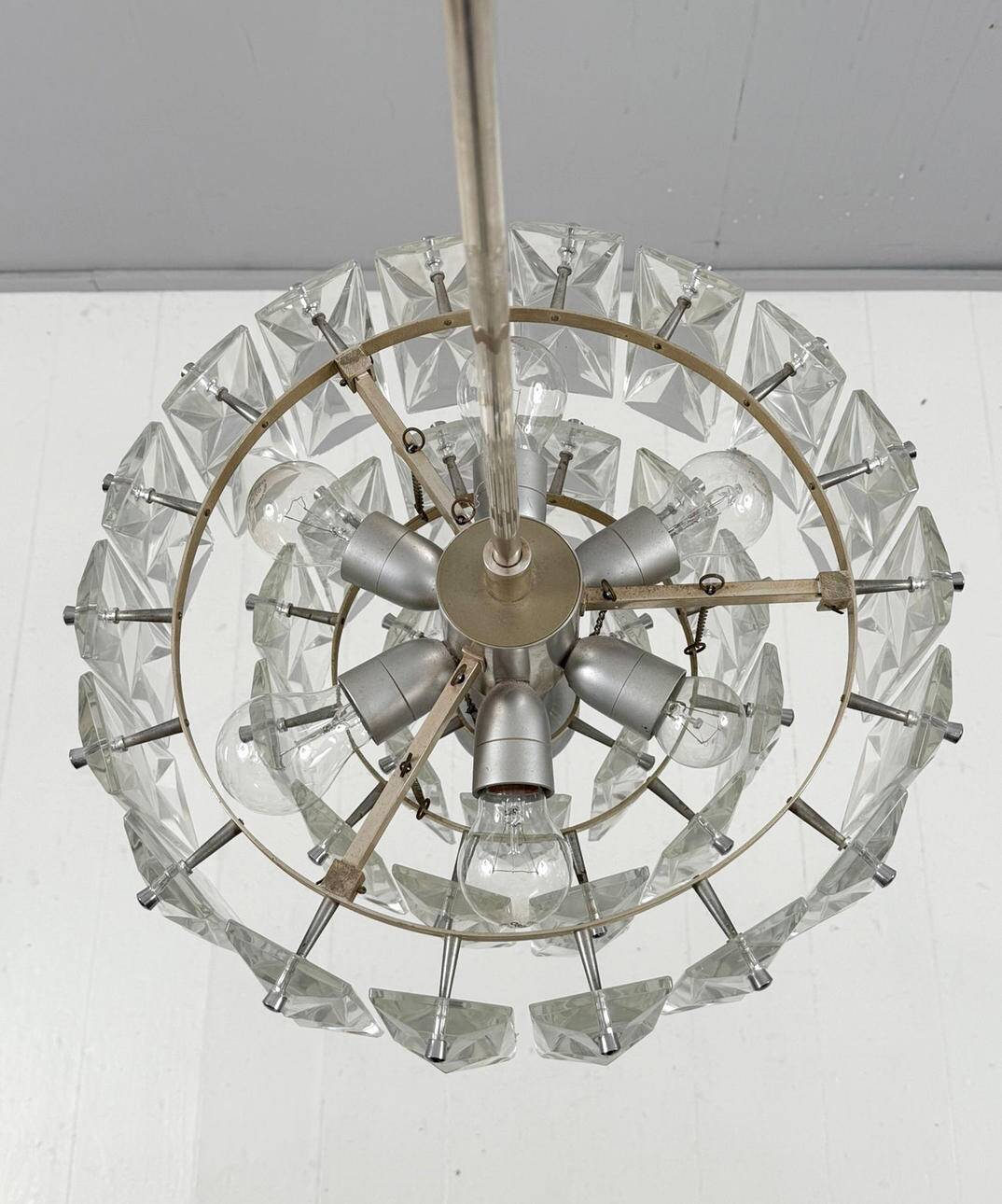 Mid-century chandelier/ceiling lamp by Kinkeldey, Germany, 1970s.