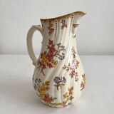 Pot à lait pichet en terre de fer polychrome "Louis VX" U&C Sarreguemines