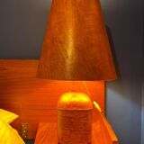 Large vintage leather lamp