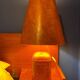 Grande lampe vintage en cuir