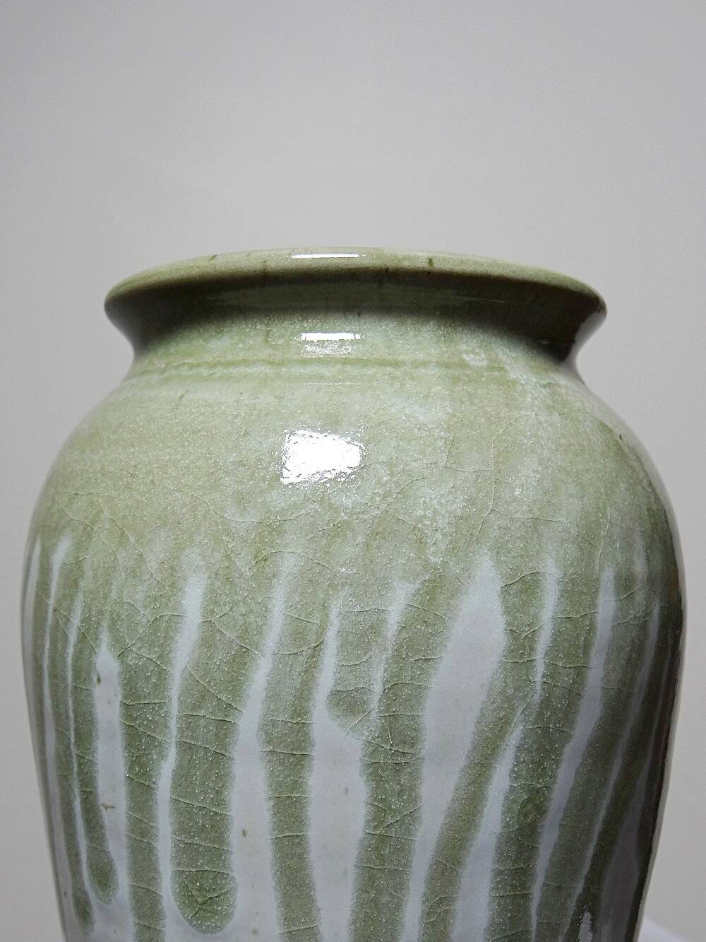 Wabi-Sabi Modernist Vase, Handcrafted Stoneware with Vintage Ash Glaze