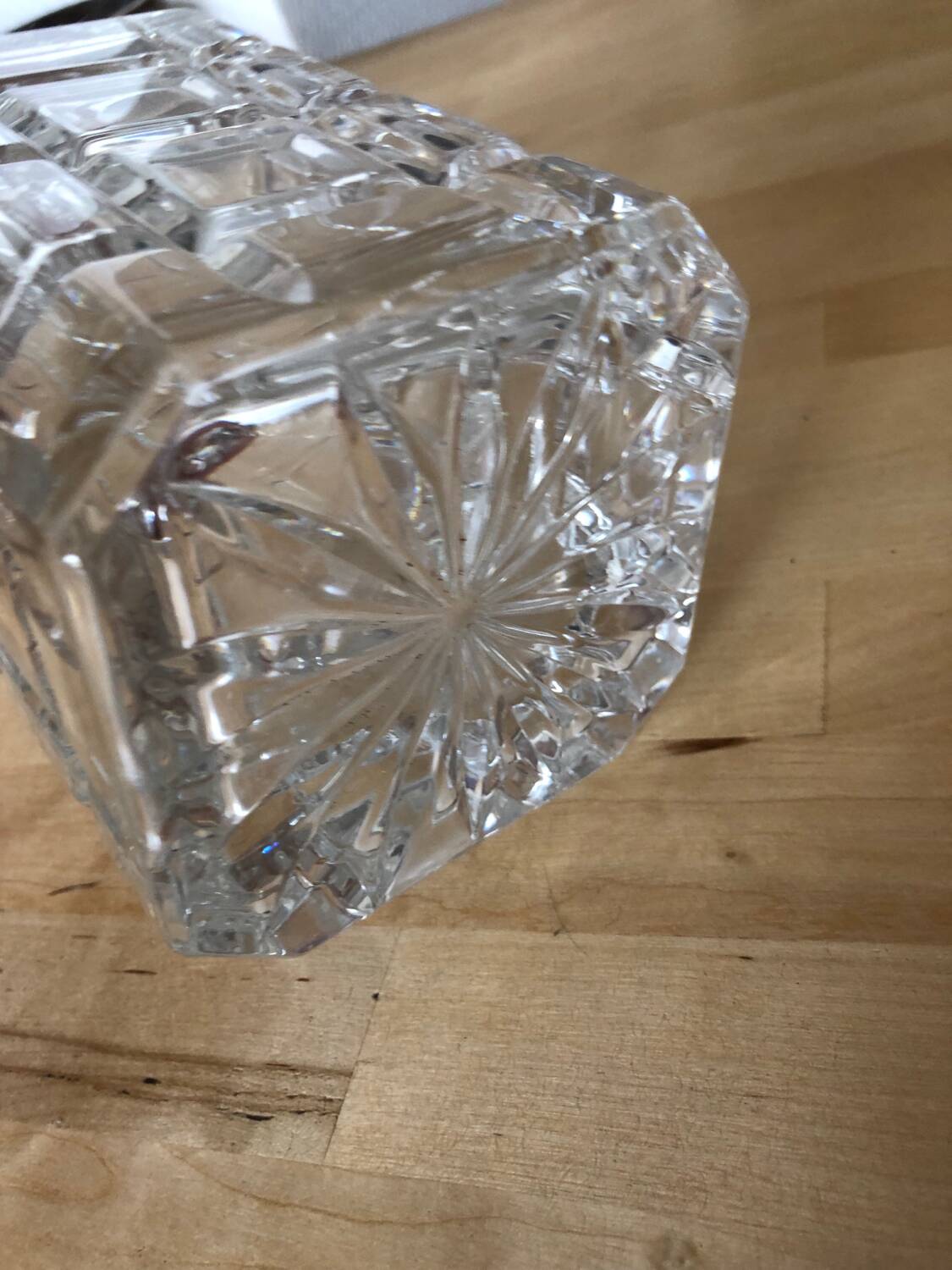 Bohemian crystal whiskey decanter from the 1950s