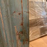 Mirror in blue lacquered wood, 148x102 cm