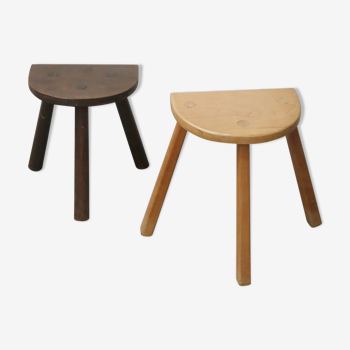 Duo of tripod stools