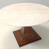 Dining Table with a Portuguese Pink Marble Top in the style of Carlo De Car