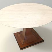 Dining Table with a Portuguese Pink Marble Top in the style of Carlo De Car