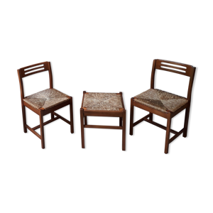 set de 3 chaises et 2