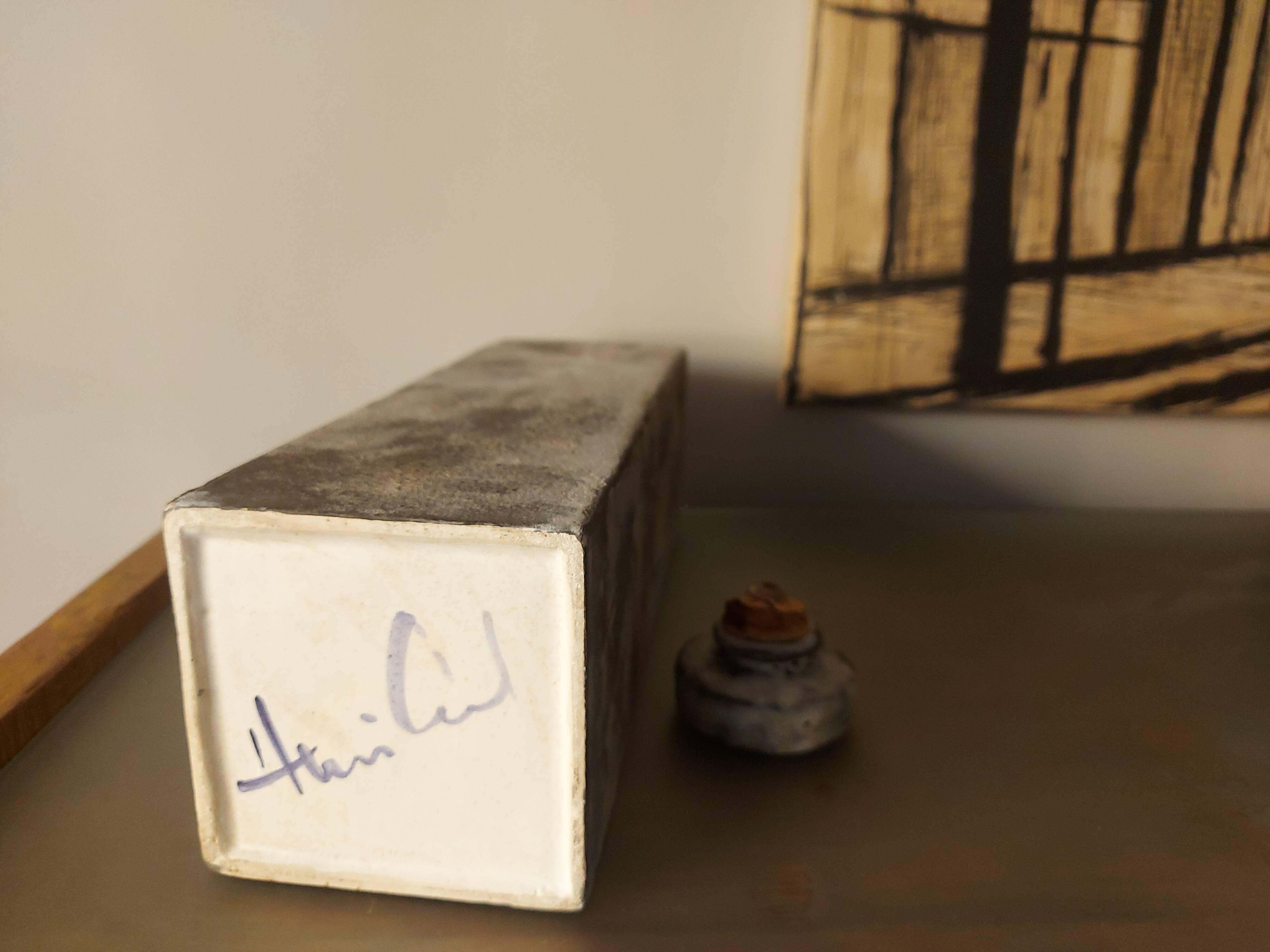 Henri Cimal ceramic bottle, Vallauris
