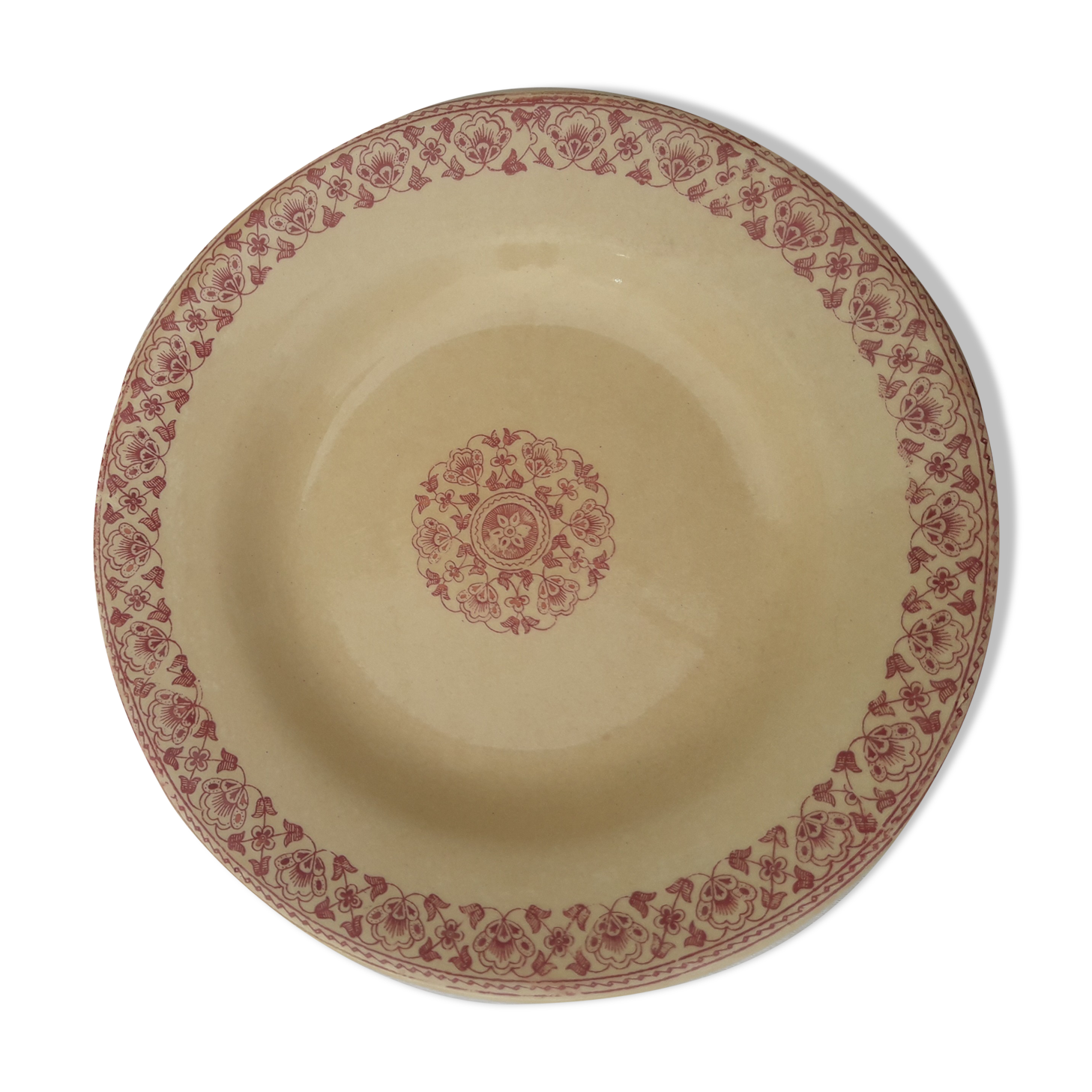 Gien's opaque porcelain hollow plate Mangalore Diam 23 cm