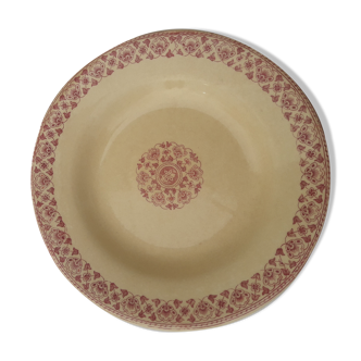 Gien's opaque porcelain hollow plate Mangalore Diam 23 cm