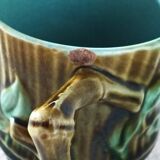 3 cups and saucers in bamboo decor slip