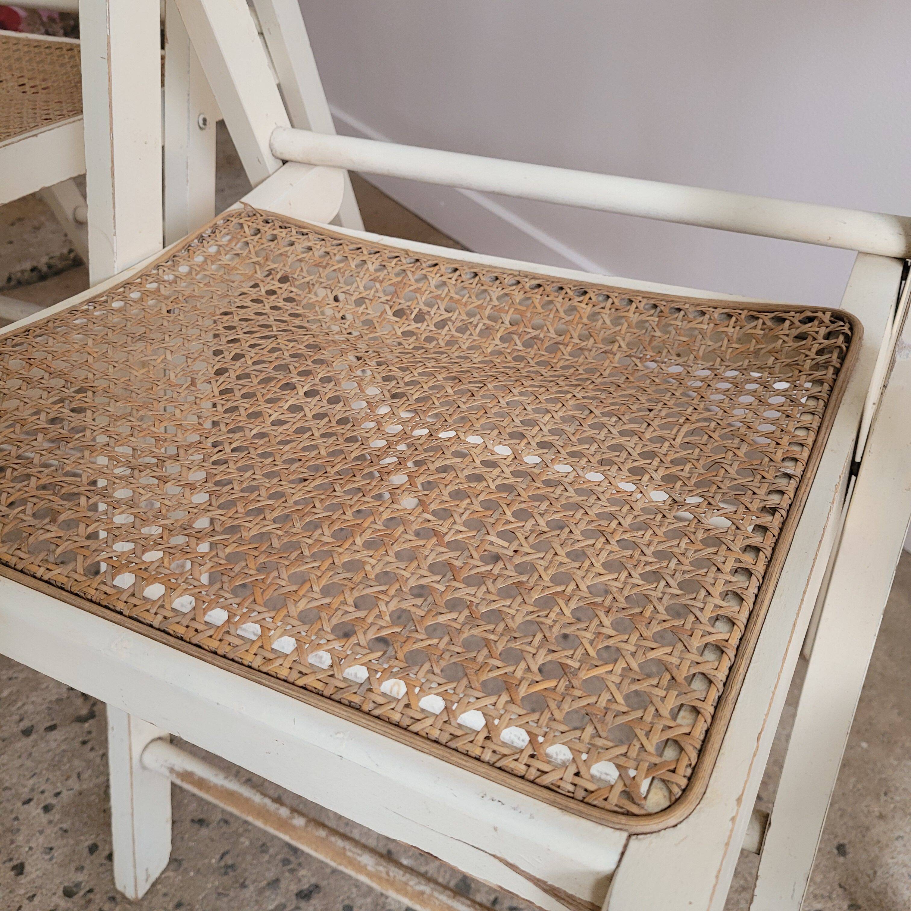 Lot de chaises pliantes cannées