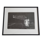 Photographie futuriste N&B, Tirage argentique signé, 40 x 50 cm
