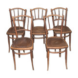 Series of 5 bistro chairs - early 20th century