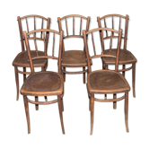 Série de 5 chaises de bistrot - début XXème s