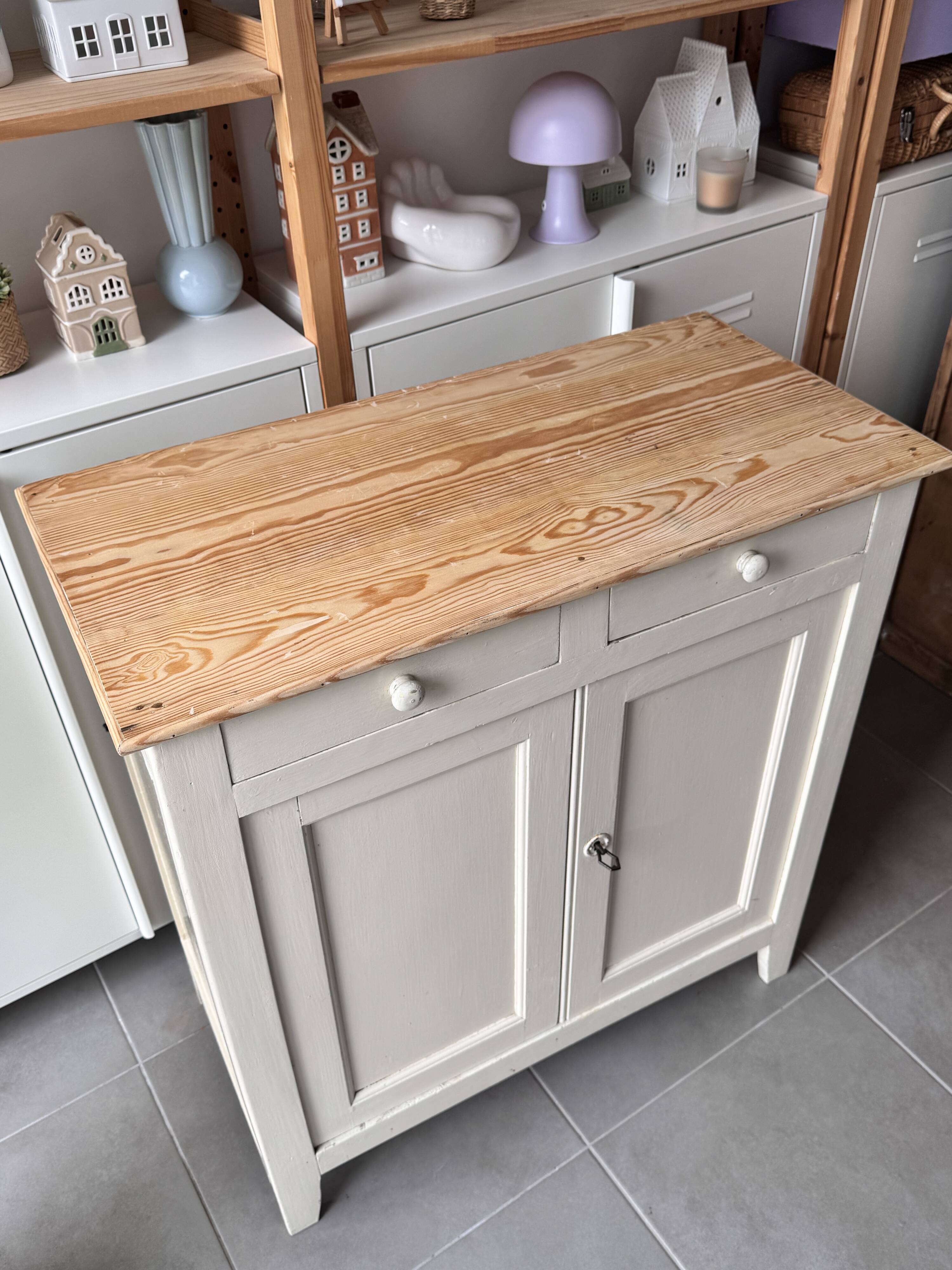 Parisian buffet, antique storage furniture, vintage wooden cupboard