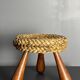 Midcentury French braided rope stool by Audoux & Minet, 1950s
