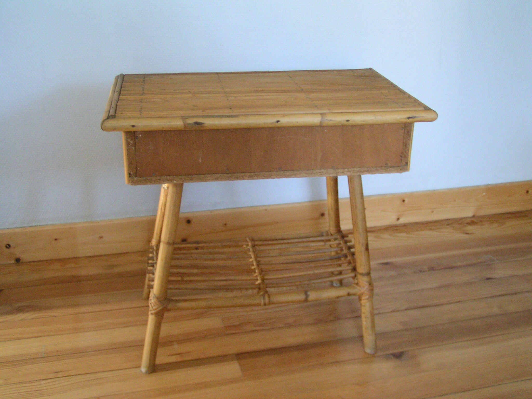 Rattan bedside table