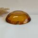 Amber vintage glass ashtray tray