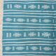 Hand-woven blue and white kilim rug in natural wool