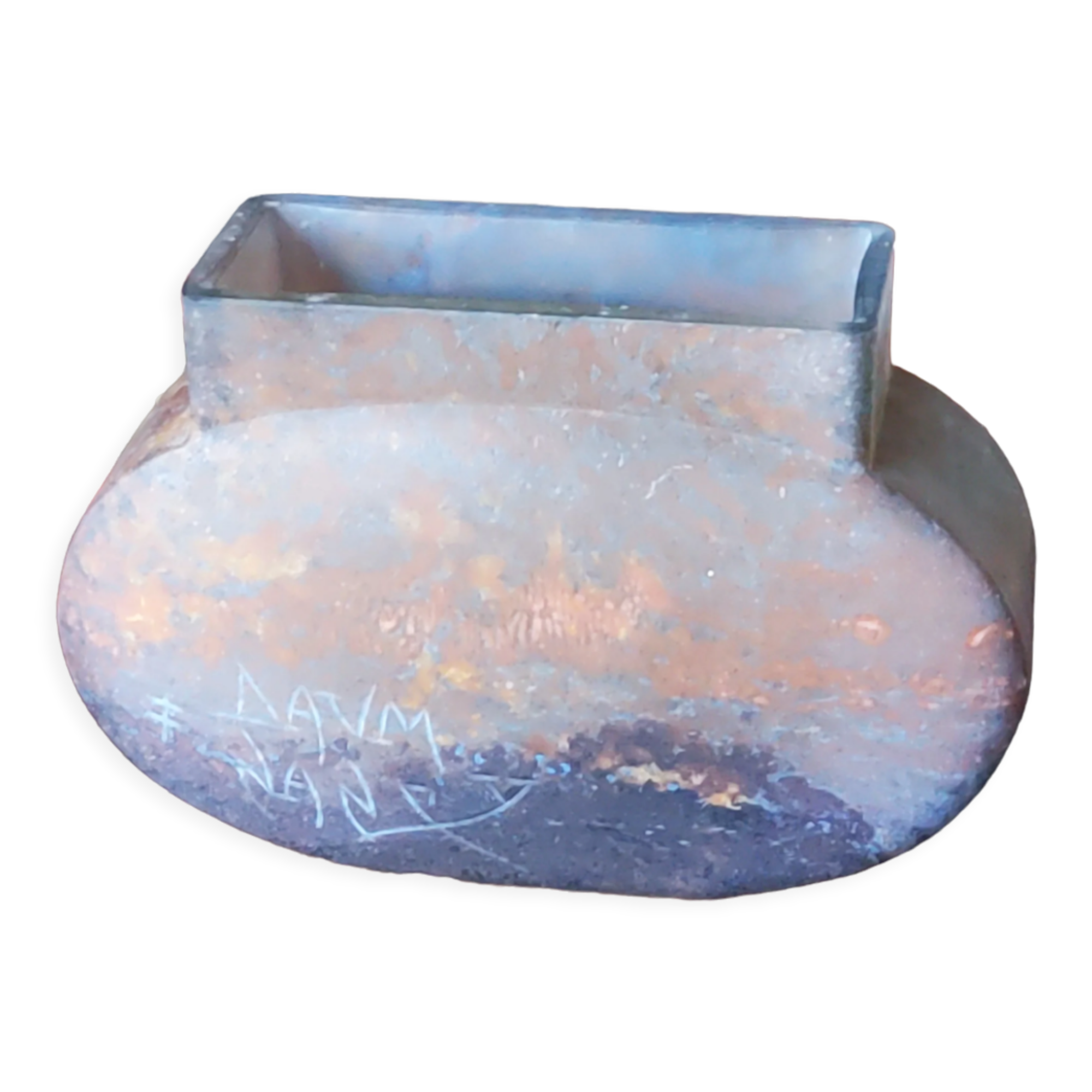 Daum vase in marmoreen glass from the 30s