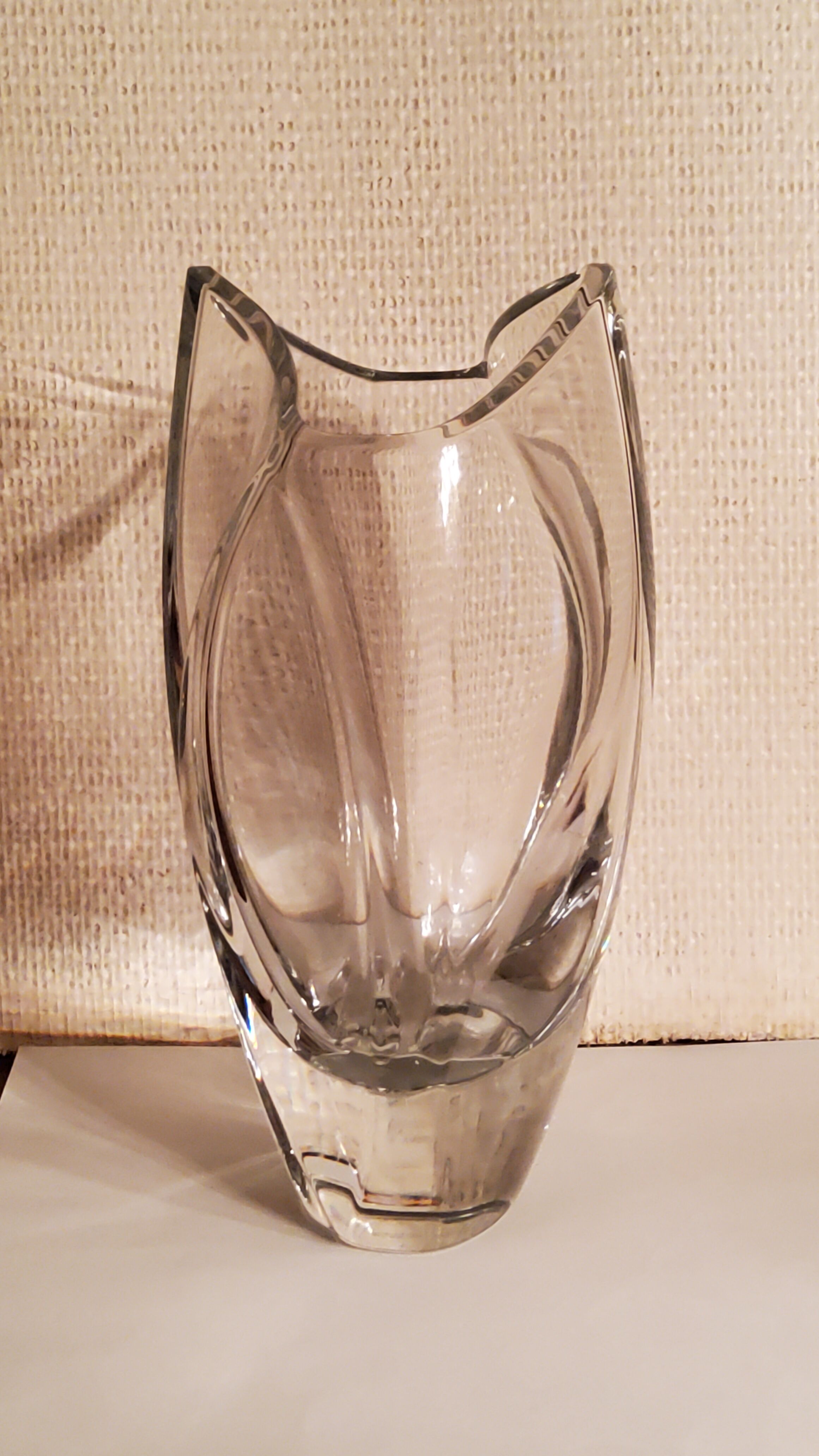 Baccarat vase signed Robert Rigot model Giverny 28cm