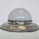 Set of three large chrome Bauhaus ceiling or wall lamps/flushmounts, 1930s