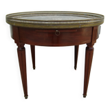 Table bouillotte style louis XV en marbre multicoloree noire