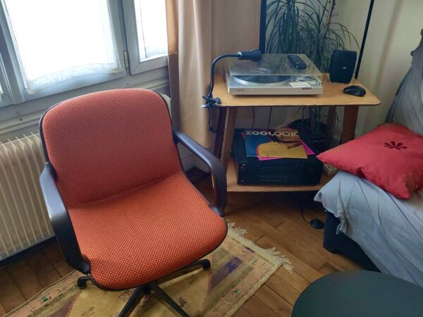 Fauteuils de bureau vintage orange pour Comforto 1980