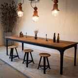 Dining table "Reichsbahn" workshop floor pine