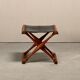 Poul Hundevad PH43 Guldhøj Stool in Teak and Black Leather, Denmark, 1960s