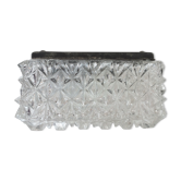 Plafonnier en verre années 50