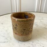 coffee service 6 cups and saucers, teapot and sugar bowl in ceramic / pottery / stoneware years 50-6