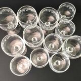 Set 12 verres d’Alsace cristal gravé vin et apéritif