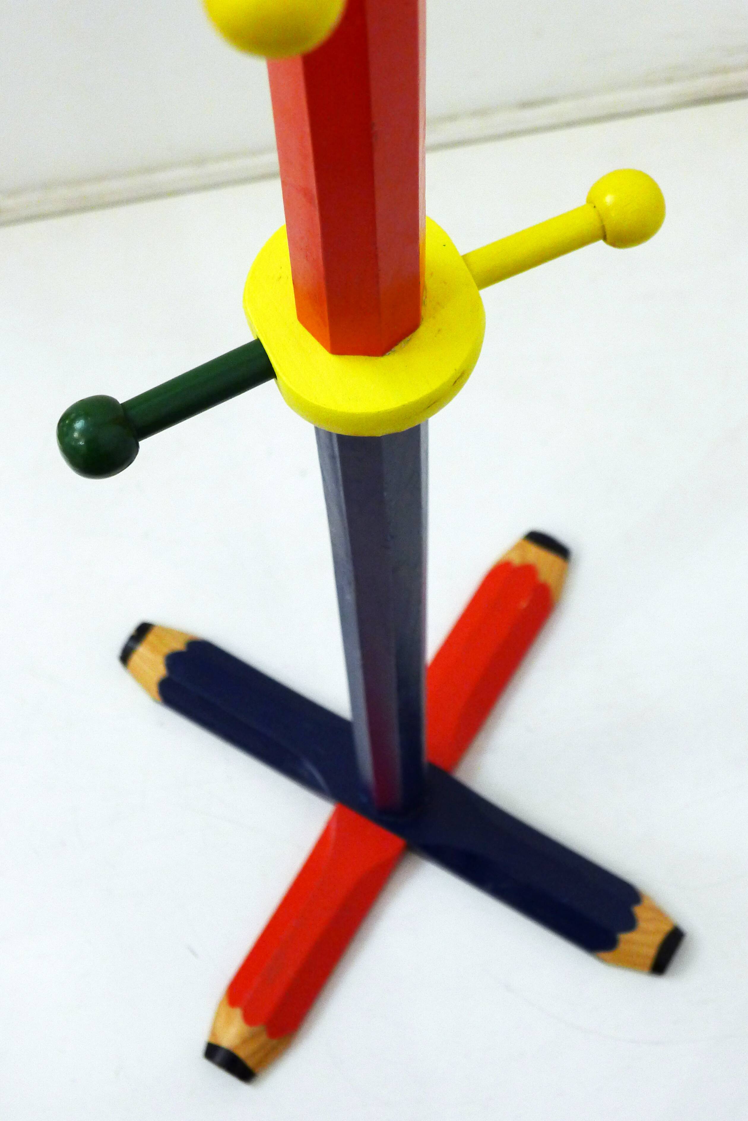 Coat rack colored pencil
