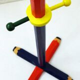 Coat rack colored pencil
