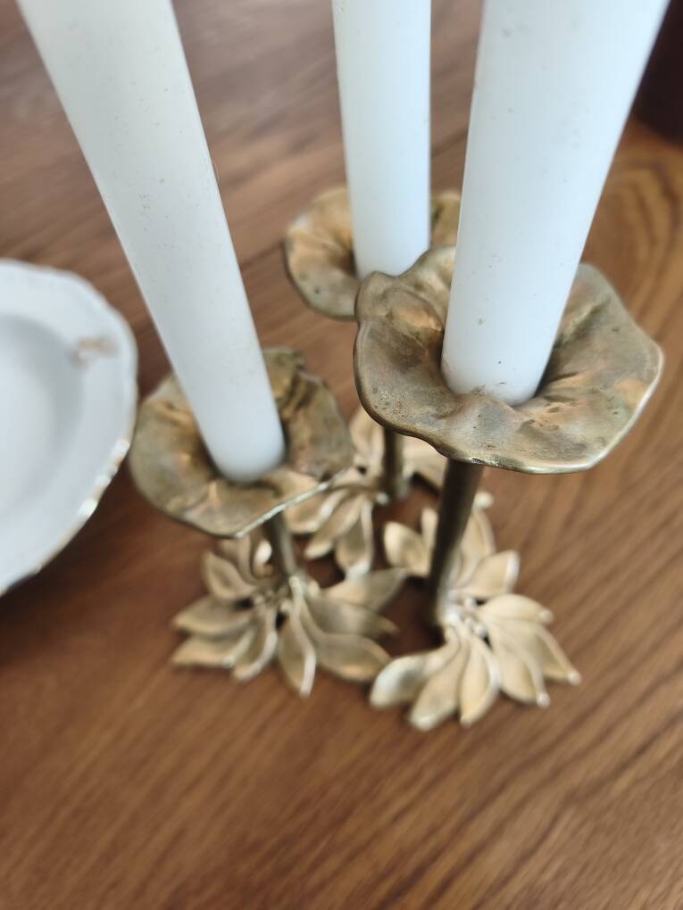 Brass candlestick.