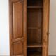 Antique wooden wardrobe in vintage style