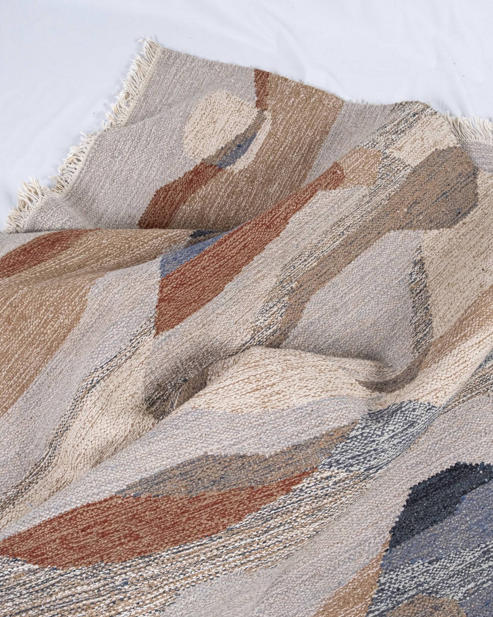 Pair of kilims or tapestries in a modern style, Central Asia, late 20th century.