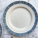 6 Assiettes plates Terre de fer Longchamp modèle René Made in France