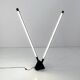 Sistema Flu black floor lamp by Rodolfo Bonetto for Luci Italia, 1980