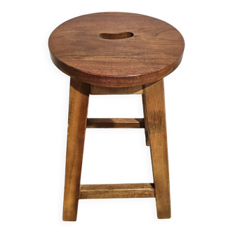Burmese teak workshop stool