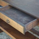 Table de ferme et ses 2 bancs, table de ferme bois ancienne, meuble de salon, campagne, chalet, déco