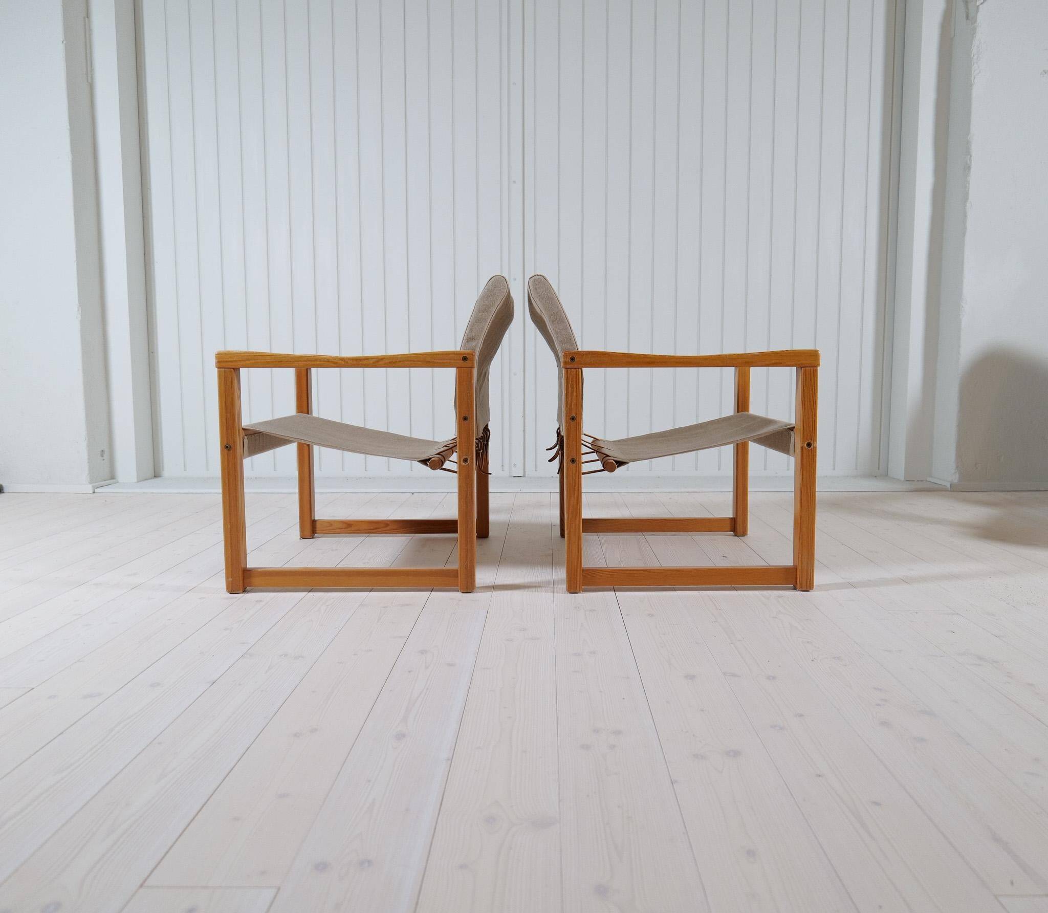 Karin Mobring Diana mid-century modern armchairs by Ikea in Sweden, 1970s.