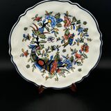 Unique Limoges plate with bird and blue flowers motif – 1224a2