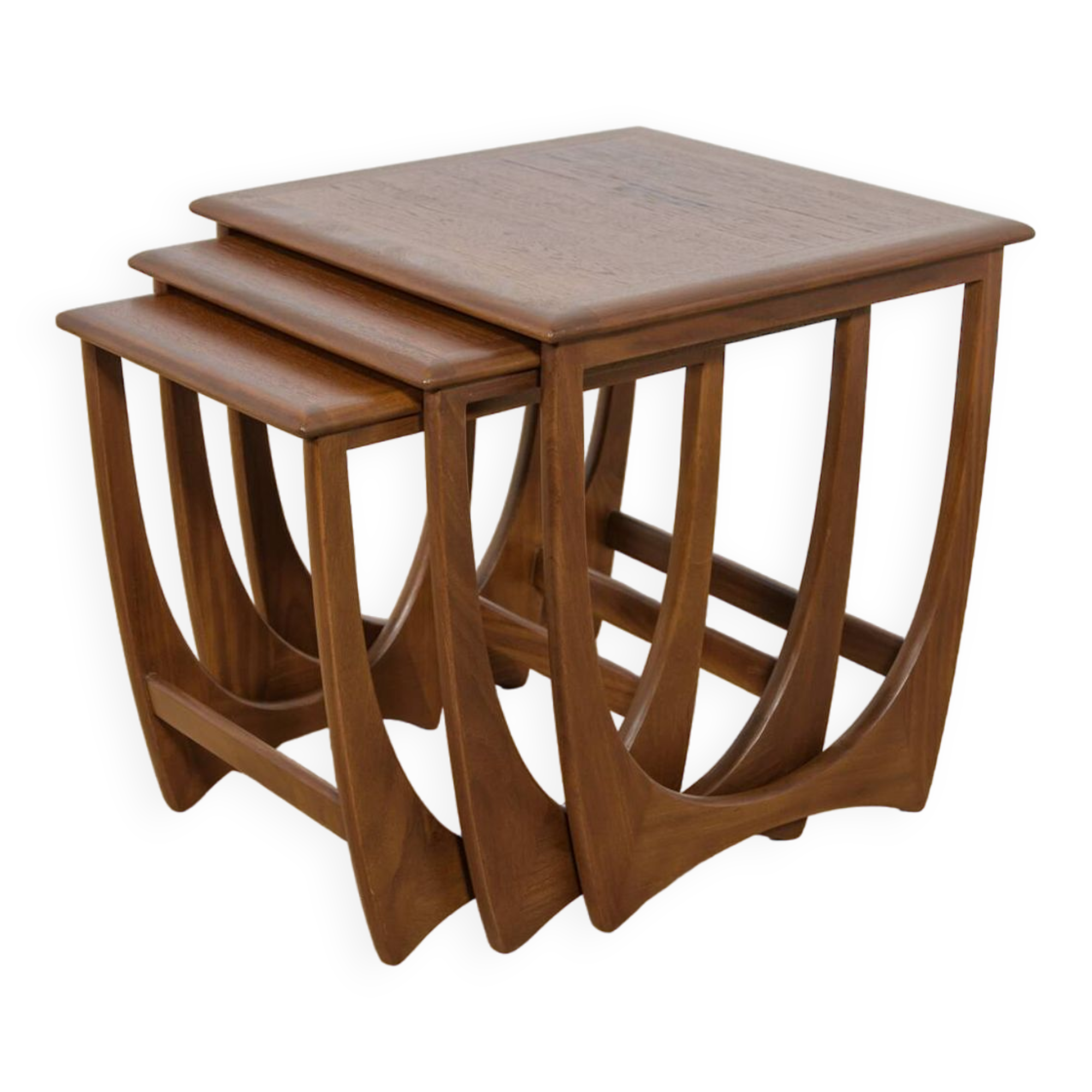 Mid-Century Teak Nesting Tables by V. Wilkins for G-Plan, 1970s, Set of 3