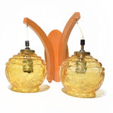 1970s mid-century modern Wall lamp, Elektrotechniczna Spółdzielnia Inwalidów, Nowa Huta